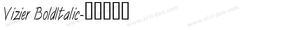 Vizier BoldItalic字体转换